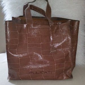 Pulcati brown Italian made leather tote NWT